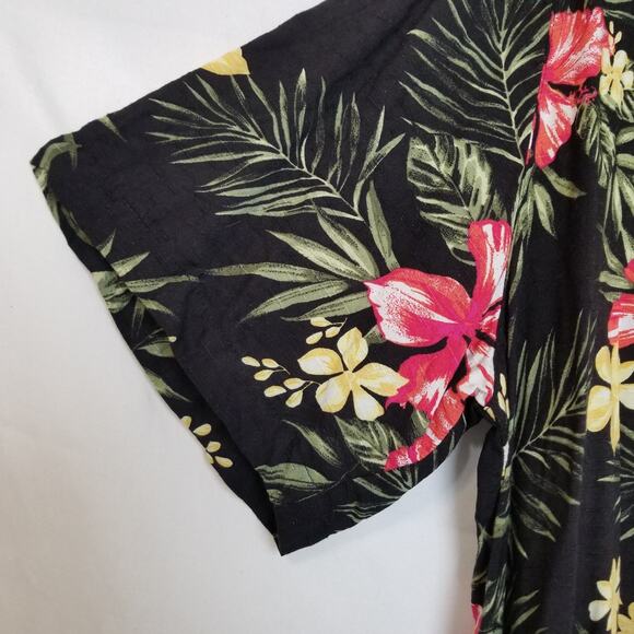 George Men's Tropical Floral Hibiscus Button Down Short Sleeve Shirt Sz 2XL -EUC - Picture 4 of 8